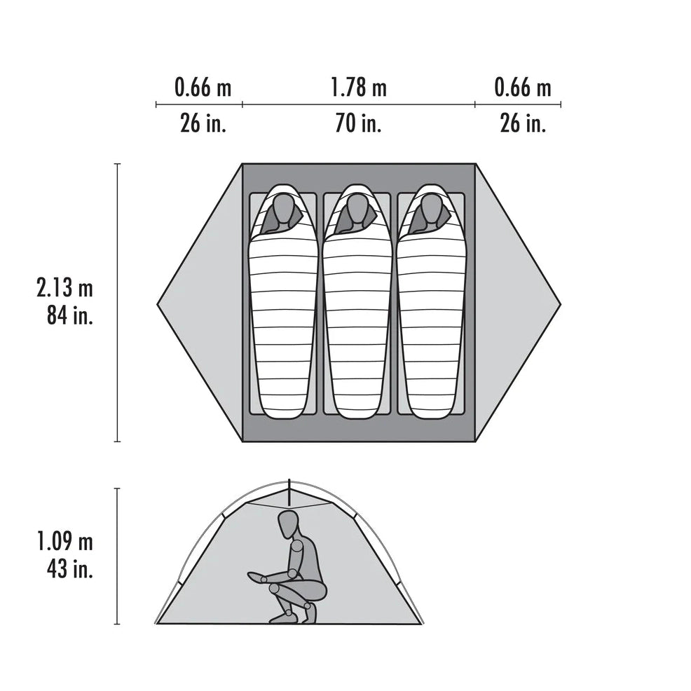 Elixir V3 3-personer Tält + Footprint