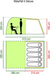 Waterfall 5 campingtält 5p