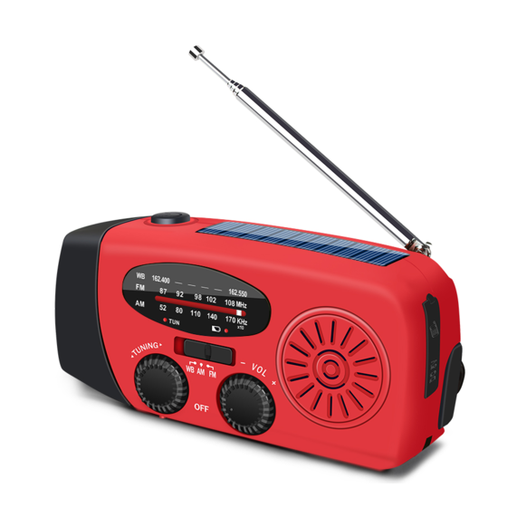 Vevradio 2000 mAh - AM/FM Powerbank Solcell inkl USB