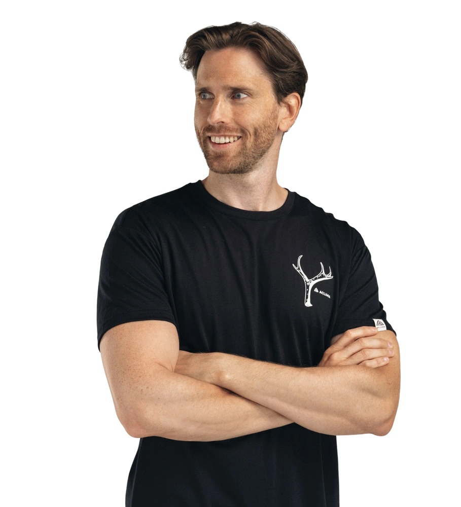 LightWool 140 classic tee antler Herr