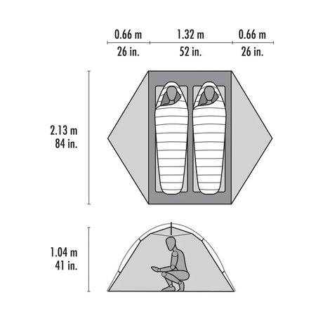 Elixir V3 2-personer Tält + Footprint