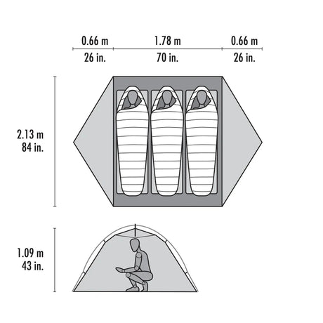 Elixir V3 3-personer Tält + Footprint