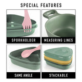 Outdoor Mealkit set med kåsor med gummirem