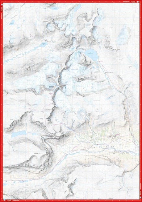 Högalpin karta Kebnekaise