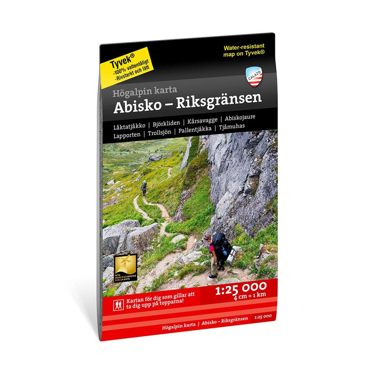 Högalpin karta Abisko, Björkliden Riksgränsen