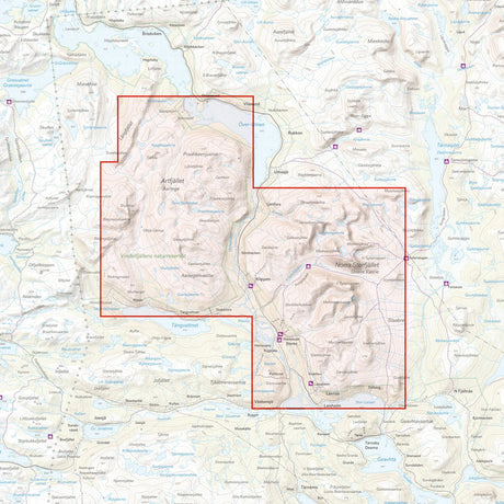 Högalpin karta Hemavan