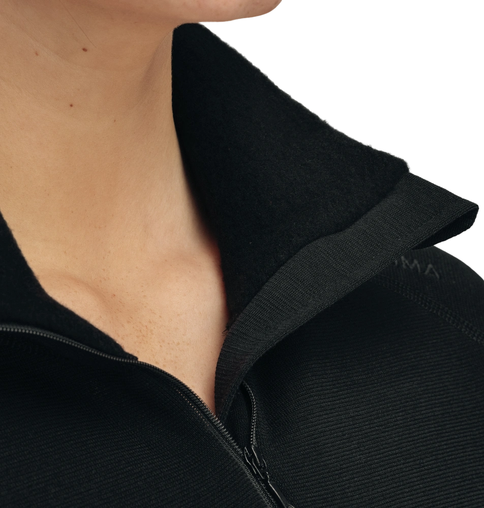 FleeceWool Polo w/ zip Dam