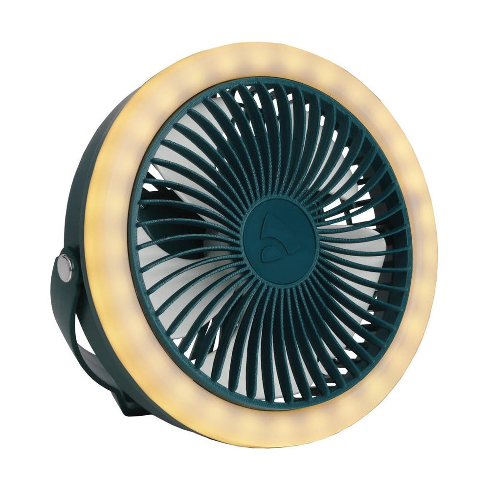 Campingfläkt med ljus