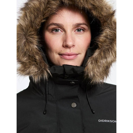 Erika Parka 3 Black Front Closeup
