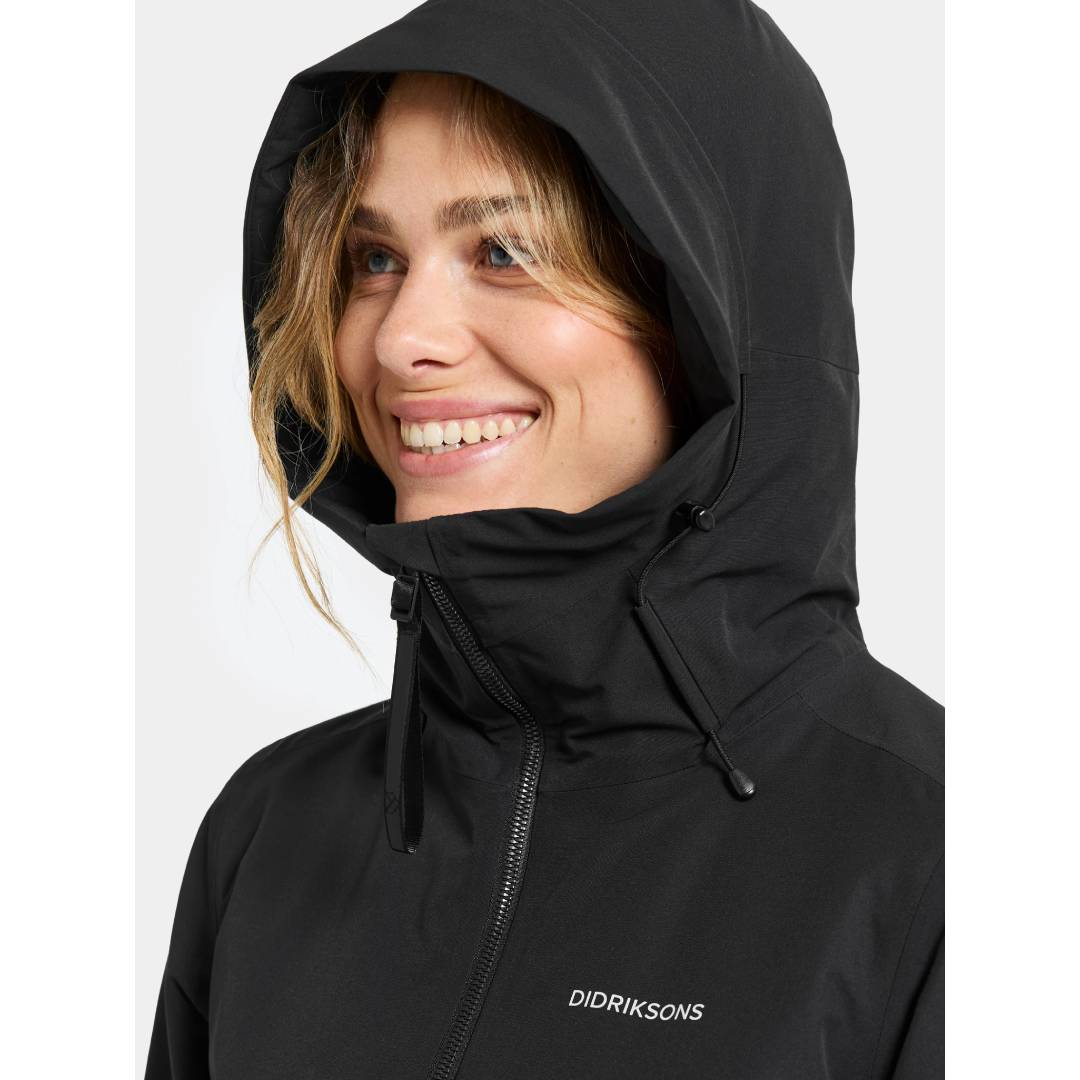 Helle Parka W Dark Black Detail1